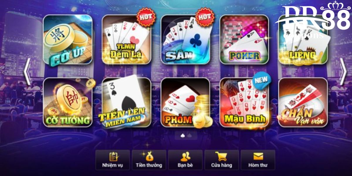 Danh sách những trò chơi hấp dẫn có tại chuyên mục game bài